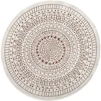 NORTHRUGS Teppich "Porto Wendeteppich", rund, 5 mm Höhe, In-& Outdoor, Wetterfest, Balkon, Garten, Wohnzimmer, Wasserfest