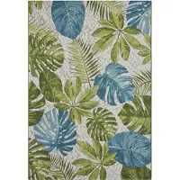 Home Collection Outdoorteppich "Tropical Leaves", rechteckig, 3 mm Höhe, In-& Outdoor, Wetterfest, Balkon, Garten, Wohnzimmer, Floral, Palme