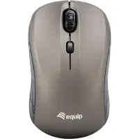 Equip Optische Mini Maus kabellos, Beidhändig, Optisch, RF Wireless, 1600 DPI, Grau