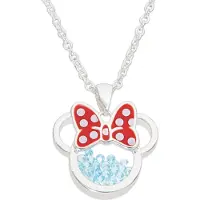 Disney MINNIE - Collier Anniversaire en Laiton Plaqué Argent - Mars