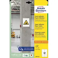 Avery Zweckform Etiketten L7875-20, stark haftend, geeignet für Inkjet-& Laserdrucker, 105 x 48 mm, 240 Stück/20 A4-Bogen, 100 % FSC-Papier, weiß
