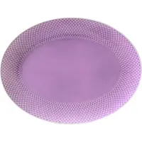 Lyngby Porcelæn - Rhombe Color Ovale Servierplatte - 35x26,5 cm - Lila