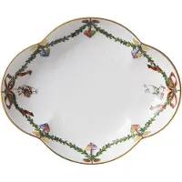 Royal Copenhagen B 17,5 cm - Benporcelaen - Grøn/hvid/rød