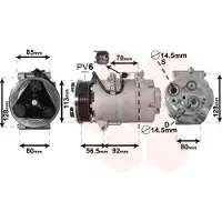 VAN WEZEL Kompressor, Klimaanlage *** IR PLUS *** 1800K497