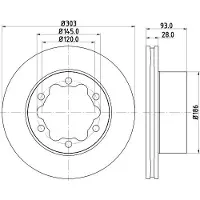 Hella Bremsscheibe PRO High Carbon 8DD 355 129-411