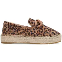 Manfield Veloursleder-Espadrilles mit Leoprint | Größe 36