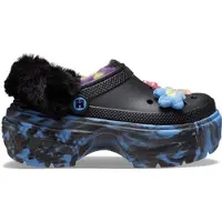Crocs Clogs Happy Socks Stomp Unisex Black Teal-Schuhgröße 39 - 40