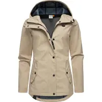 Ragwear Softshelljacke "Margge Shell" mit Kapuze wasserdichte Damen Übergangsjacke mit großer Kapuze
