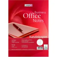 Herlitz Kanzleipapier Office, 250 Doppelbögen, DIN A3/A4 gefalzt, 80 g/m², kariert, mit Rand, rot