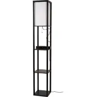 Lucide Holz Stehlampe Menno, schwarz, für Wohn- / Esszimmer, Holz, Stehlampe