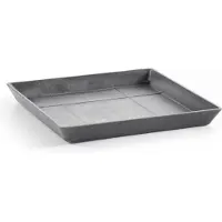 Ecopot's Blumentopfuntersetzer "SQUARE SAUCER Grey", BxTxH: 35,5x35,5x3,5 cm