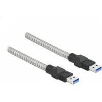 DeLOCK USB 3.2 Gen 1 Kabel Typ-A Stecker zu Typ-A Stecker mit Metallmantel 1 m, 1 m, USB A, USB A, USB 3.2 Gen 1 (3.1 Gen 1), 5 Gbit/s, Silber