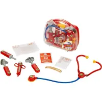 Klein 4266 Arztkoffer mit Zubehör | Stethoskop, Spritze und mehr | Koffer mit transparentem Deckel | Maße: 21,5 cm x 9 cm x 20 cm | Spielzeug für Kinder ab 3 Jahren