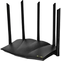 Tenda TX12 PRO, Wi-Fi 6 (802.11ax), Dual-Band (2,4 GHz/5 GHz), Ethernet/LAN, Schwarz, Tabletop-Router