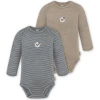 Normani 2er Pack Baby Merino Body Langarm „Auckland" - 9373