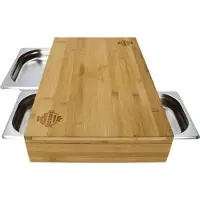 Ks Tools Schneidbrett mit 3 Edelstahl-Auffangschalen, 100225