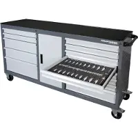 KRAFTWERK Werkzeugwagen mit 13 Schubladen, 180 cm, 377 Teile
