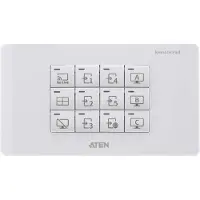 Aten 12-Tasten Netzwerk Remote Pad (EU, 2 Gang), Fernbedienung, Weiß, 10,100 Mbit/s, VP2730, Kunststoff, Kabelgebunden