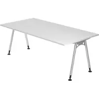 Hjh OFFICE PRO ATOS 2E S - Weiß 200 x 100 höhenverstellbar