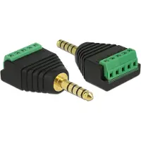 DeLOCK 65948, 4.4 mm, Terminal Block, Schwarz, Grün