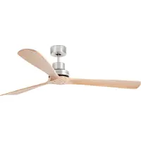 Faro Lantau XL Deckenventilator, Ø168cm nickel matt/kiefer - , Lantau XL, Grau, für Wohnzimmer, Metall