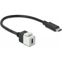 DeLOCK 86399, Flach, Schwarz, Weiß, USB C, USB C, Weiblich, Männlich