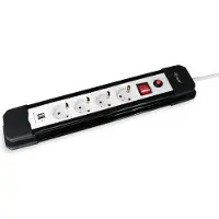 Equip Steckdosenleiste Mit 4 Steckdosen + 2p Usb + Ein-/ausschalter 1.5 M
