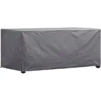 Perel Outdoor-Abdeckung für Tische bis 160 cm, grau, rechteckig, 165 cm x 105 cm x 75 cm