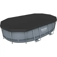 Bestway PVC-Abdeckplane 418 x 230 cm, schwarz, oval