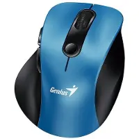 Genius Ergo 9000S/Ergonomická/Optická/Pro praváky/2 400 DPI/Bezdrátová USB + Bluetooth/Černá-modrá