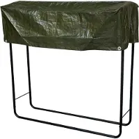 Mojawo Brennholzregal Kaminholzregal Regenabdeckung Außen Stahl L100xH100cm
