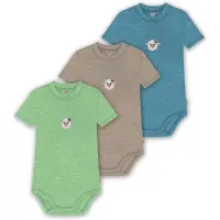 Normani 3er Set Baby Merino Kurzarmbody „Tihoi" - 9323