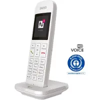 Telekom Sinus 12, Analoges Telefon, Kabelloses Mobilteil, Freisprecheinrichtung, 100 Eintragungen, Anrufer-Identifikation, Weiß