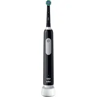 Braun Pro 1 8700216012935, Erwachsener, Rotierende-vibrierende Zahnbürste, Tägliche Pflege, Sensibel, Whitening, Schwarz, 2 min, Rund