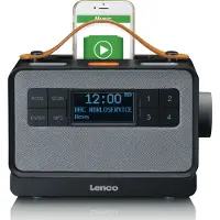 Lenco PDR-065 - Tragbares DAB-Radio - 4 Watt - kein Betriebssystem - Schwarz