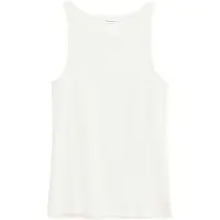 KnowledgeCotton Apparel Tanktop Damen Rib Racer Star White-XS