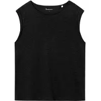 KnowledgeCotton Apparel Linen Tank Top Women black - Größe XXL 2010011