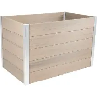 Dobar Hochbeet "WPC, XL, Silbergrau" ca. 115 x 70 x 75 cm (L x B x H) groß und ca. 35 kg