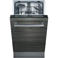 Siemens iQ100 SR61IX05KE, Voll integriert, Single (45 cm breit), Schwarz, Schwarz, Berührung, 1,75 m