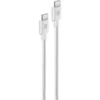 Cellularline 150 cm Geflochtenes Kabel - USB-C zu USB-C, 1,5 m, USB C, USB C, USB 2.0, Weiß