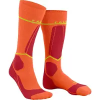 Falke SK Compression Energy Herren Ski Kniestrümpfe, 39-42, Rot, Schurwolle