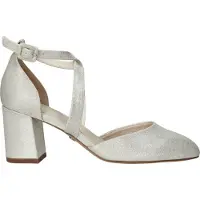 Tamaris Damen Pumps gekreuzte Riemchen Blockabsatz weiches Fußbett 1-24415-44, Größe:40 EU, Farbe:Beige