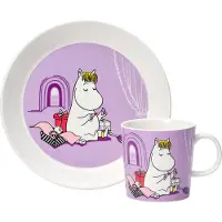 Arabia Mumin Set Form 30 cm & Teller 19 cm Snorkfräulein Lila