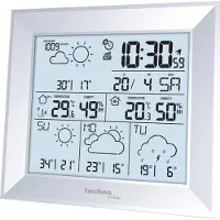 Techno Line WD 2000, Grau, Innen-Hygrometer, Innen-Thermometer, Außen-Hygrometer, Außen-Thermometer, Hygrometer, Thermometer, Wechselstrom/Batterie, LR06, 148 mm