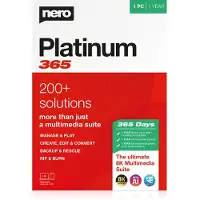Nero Platinum 365 - 1 user / 1 year multilanguage *Digitale Licentie*