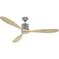 CasaFan AEROPLAN ECO Deckenventilator, chrom/kiefer, Ø 132 cm - , AEROPLAN ECO, Holz, für Wohnzimmer, Holz, Modern