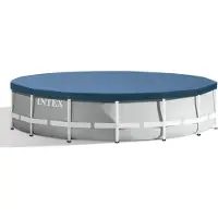 Intex 26724 ex 26734, Prism runder Aufstellpool, 457x107cm,inkl. Filterpumpe, Leiter, Abdeckplatte. Bodenmatte