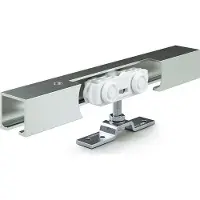 Geze Schiebetürbeschlag mit Laufschiene Rollan 40 NT, Aluminium