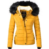 NAVAHOO Steppjacke "Miamor" mit Kapuze hochwertige Winterjacke m. voluminöser Kunstpelz-Kapuze