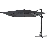 Mendler Gastronomie-Ampelschirm MCW-A96, 3x4m (Ø5m) schwenkbar, Polyester/Alu 26kg anthrazit ohne Ständer